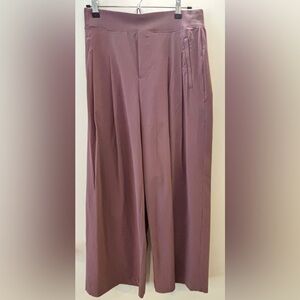 Athleta Brooklyn Heights Wide Leg Pants in Damask Mauve Size 8 Like New!